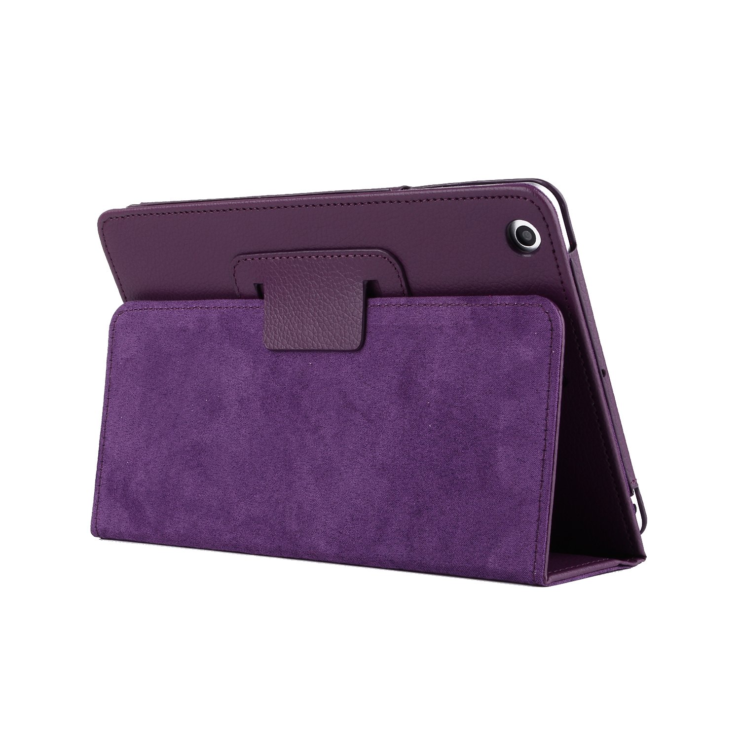 TechCode Premium Folio Case for iPad 6/9.7 inch (iPad Air 1/2, iPad 2017/2018) - Ultra Slim Lightweight Stand Cover with Multi-Angle Viewing, Book Design, Smart Protection (Purple) - Perfect for Work, Study & Travel