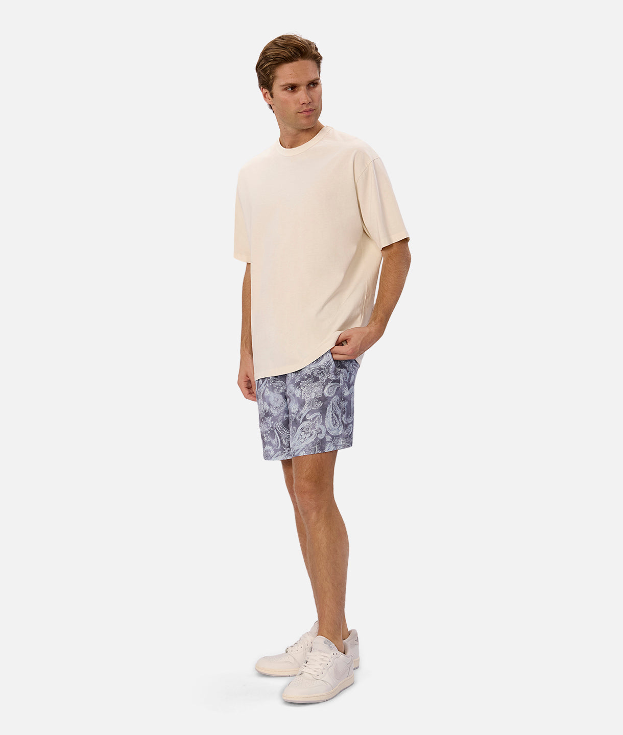 Martino Swim Shorts for Men - Quick-Dry, Comfortable Navy & Light Blue Swim Trunks - Perfect for Beach, Pool & Summer Vacations
