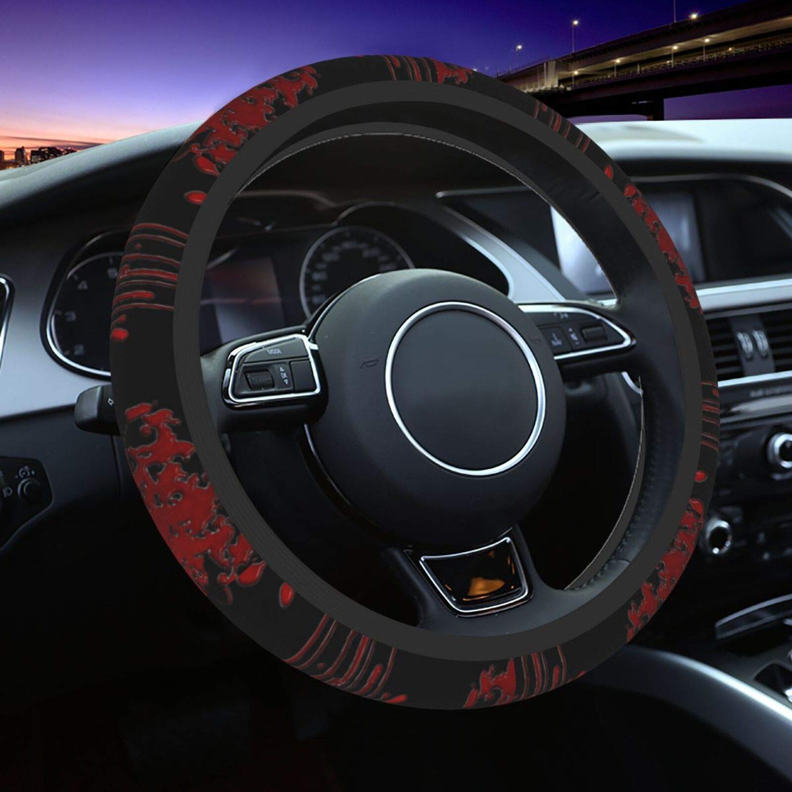Premium Anti-Slip Steering Wheel Cover - Universal 15 Inch for Cars, SUVs, Vans & Trucks - Sweat-Absorbent & Comfort Grip - Perfect for Daily Commute, Road Trips & Hot Weather Driving