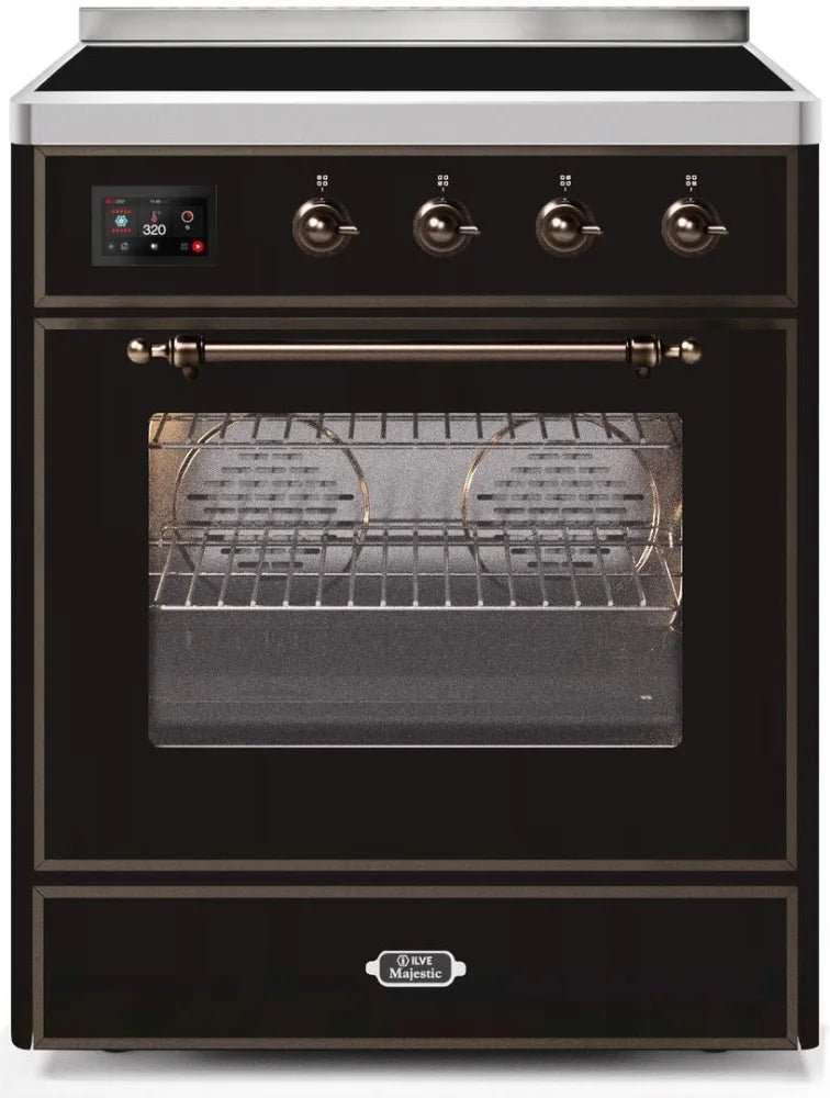 ILVE Majestic II Series 30-Inch Induction Range - 4 Element Electric Stove & Oven (UMI30NE3BKB) for Modern Kitchens & Professional Cooking