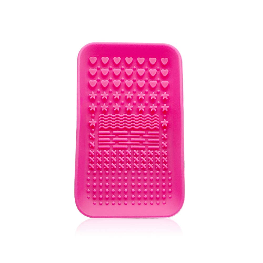 KINGZHUO Professional Makeup Brush Cleaner Pad - Portable Cosmetic Brush Cleaning Mat & Scrubber Tool for Quick Deep Cleaning - Perfect for Home, Travel & Salon Use