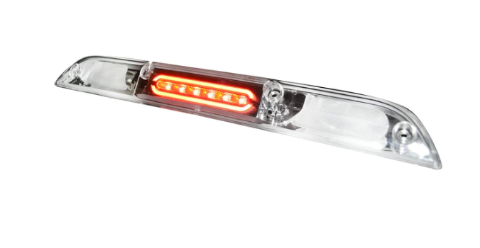 Ford Super Duty F250 F350 F450 F550 2017-2020 3rd Brake Light Replacement with CREE XML LEDs - Clear Lens - Excludes OEM Cargo Bed Camera Models - Perfect for Truck Upgrades & Night Driving Safety
