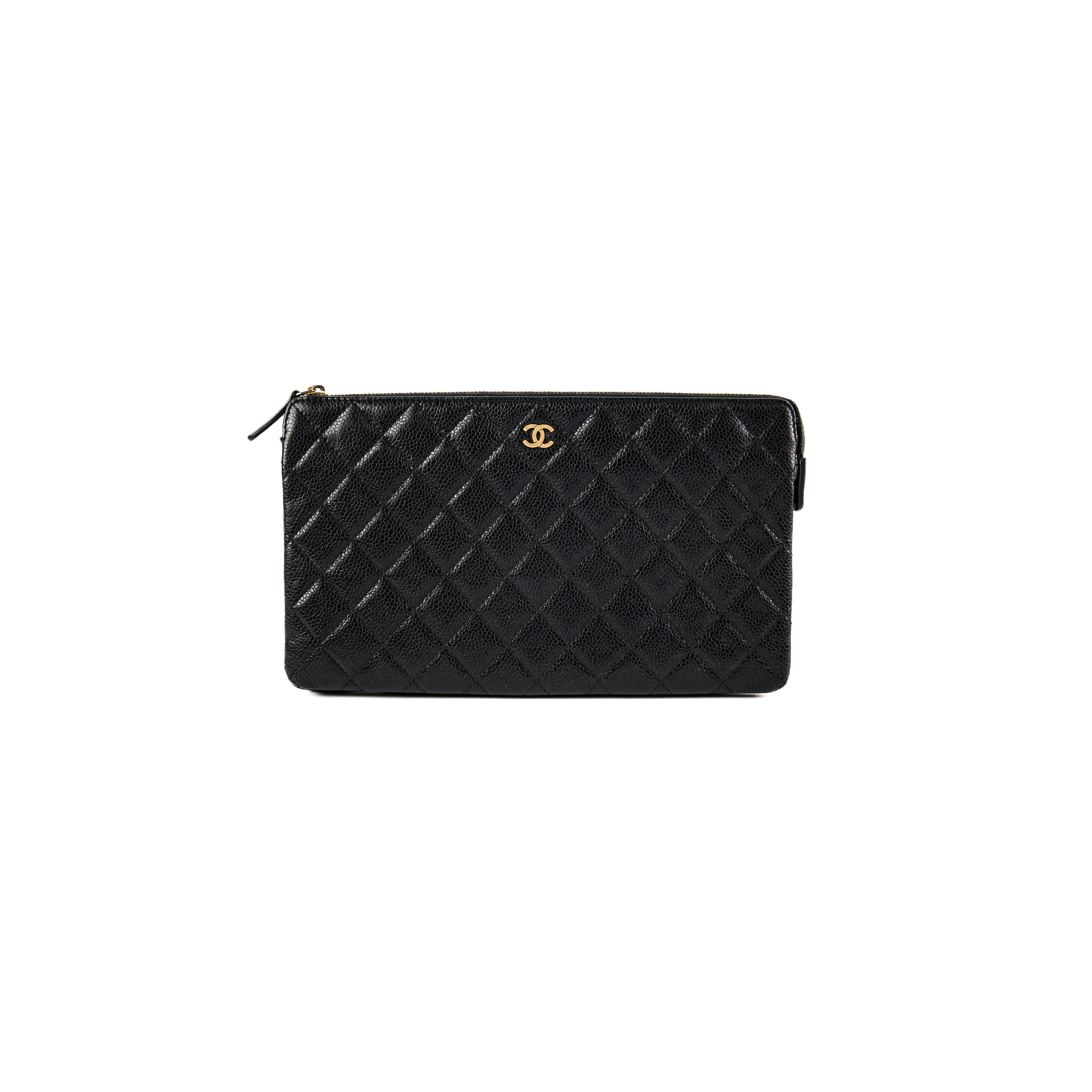Chanel Quilted Caviar Leather Small Crossbody Clutch Bag - Black Luxury Designer Handbag for Women | Perfect for Evening Parties, Weddings & Special Occasions