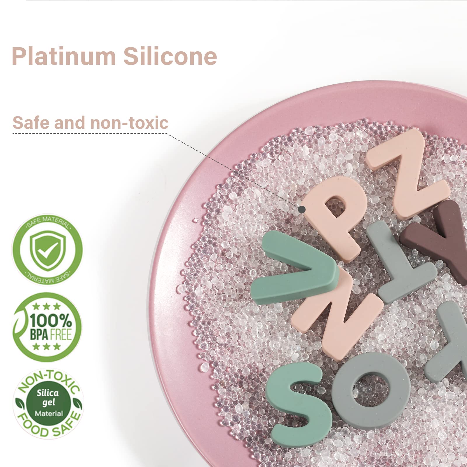 **Soft Silicone ABC Puzzle for Toddlers - Montessori Alphabet Learning Toy with Puzzle Board & Letter Blocks - Preschool Early Education Gift for Boys & Girls - Perfect for Home, Classroom & Travel Play**