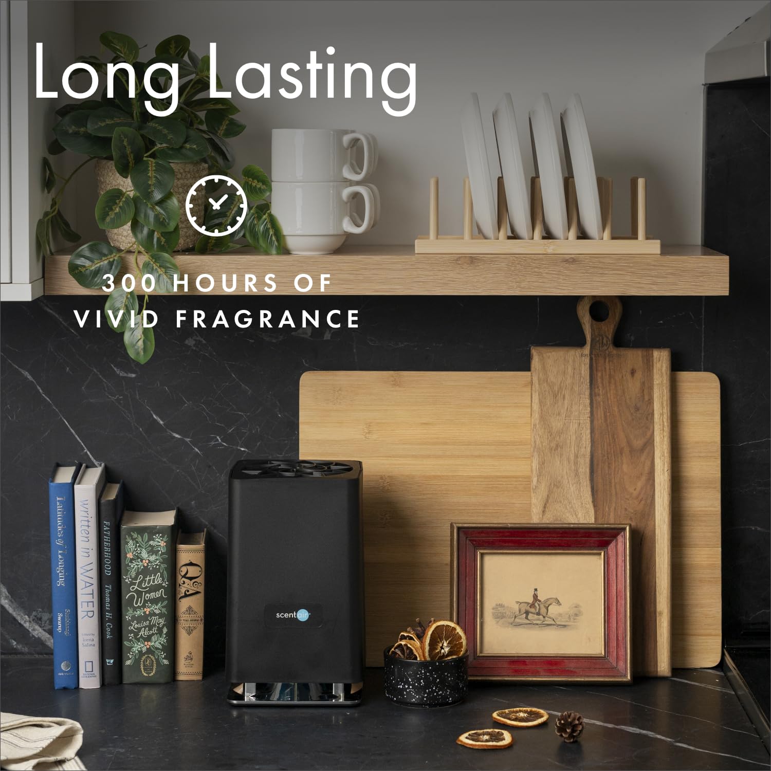 Whisper Home Aroma Diffuser - 800 Sq. Ft Essential Oil Diffuser with WiFi, Bluetooth & Smart Home Compatibility (Works with Alexa & Google) - Black | Perfect for Bedroom, Living Room & Office Relaxation