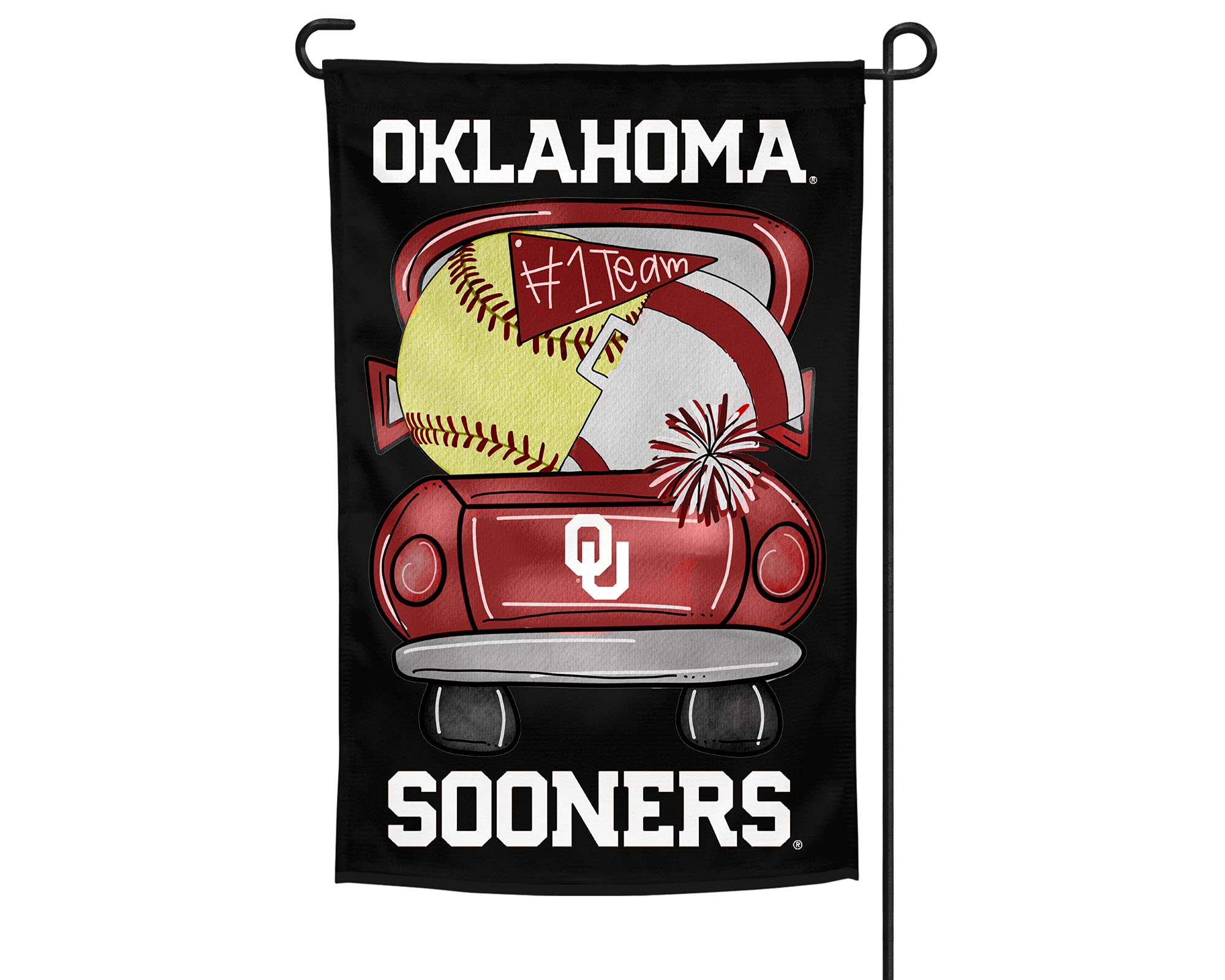 Oklahoma Sooners Softball Personalized Garden Flag - Custom College Sports Decor for Yard, Porch & Tailgating - Perfect for OU Sooners Fans & Game Day