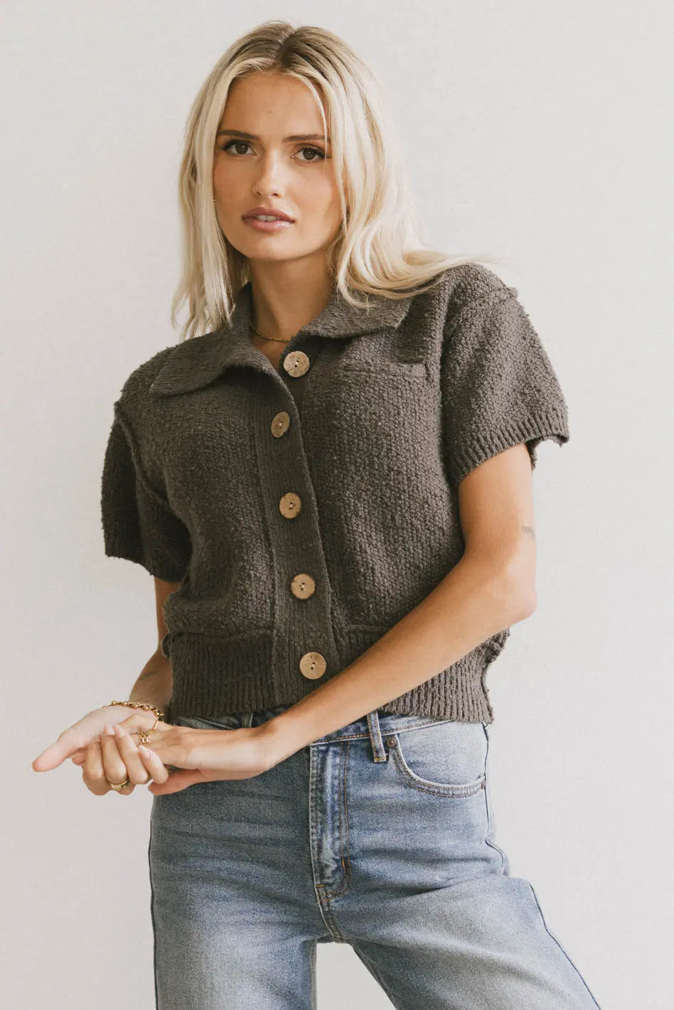 Hayes Knit Cardigan for Women - Soft & Cozy Charcoal Grey Sweater | Perfect for Fall & Winter Layering, Office Wear & Casual Outfits