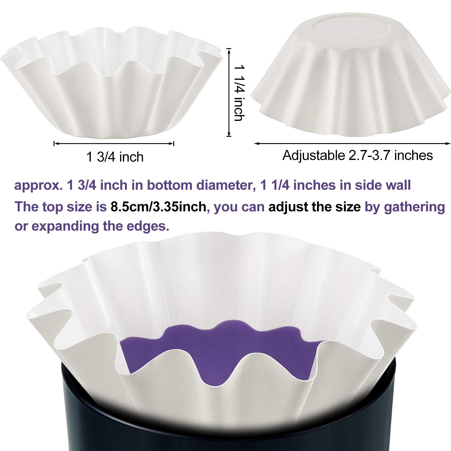 Boao Reusable Wax Melt Liners - Leakproof Wax Warmer Containers for Electric Plug-in Melters & Burners (150-Pack, White) - Perfect for Home Aromatherapy, Spa Relaxation, and Scented Candle Warmers