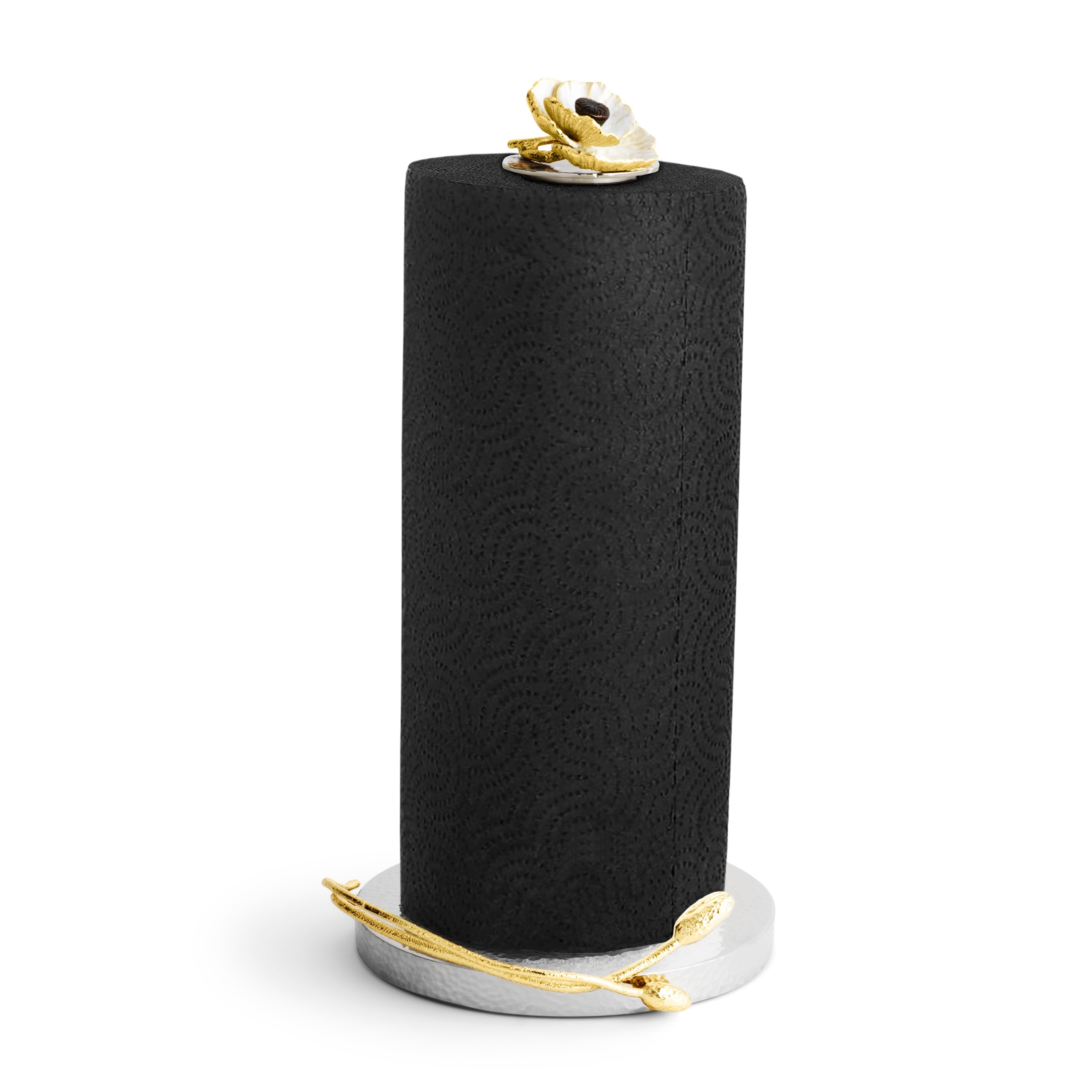 Stainless Steel Anemone Paper Towel Holder - Elegant & Functional Kitchen Organizer for Countertop or Wall Mount - Perfect for Home, Office, or Restaurant Use