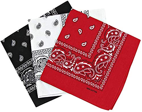 BISMAADH Soft Cotton Head & Face Cover Mask Bandana - Multipurpose UV Protection for Outdoor, Hiking, Cycling & Travel - Pack of 3