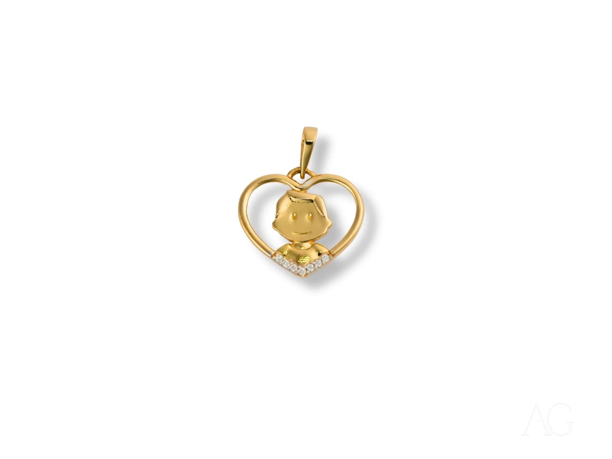 18k Gold Heart Pendant Necklace for Women - Elegant 18 Karat Yellow Gold Heart Charm Jewelry Gift for Her - Perfect for Valentine's Day, Anniversary & Romantic Occasions