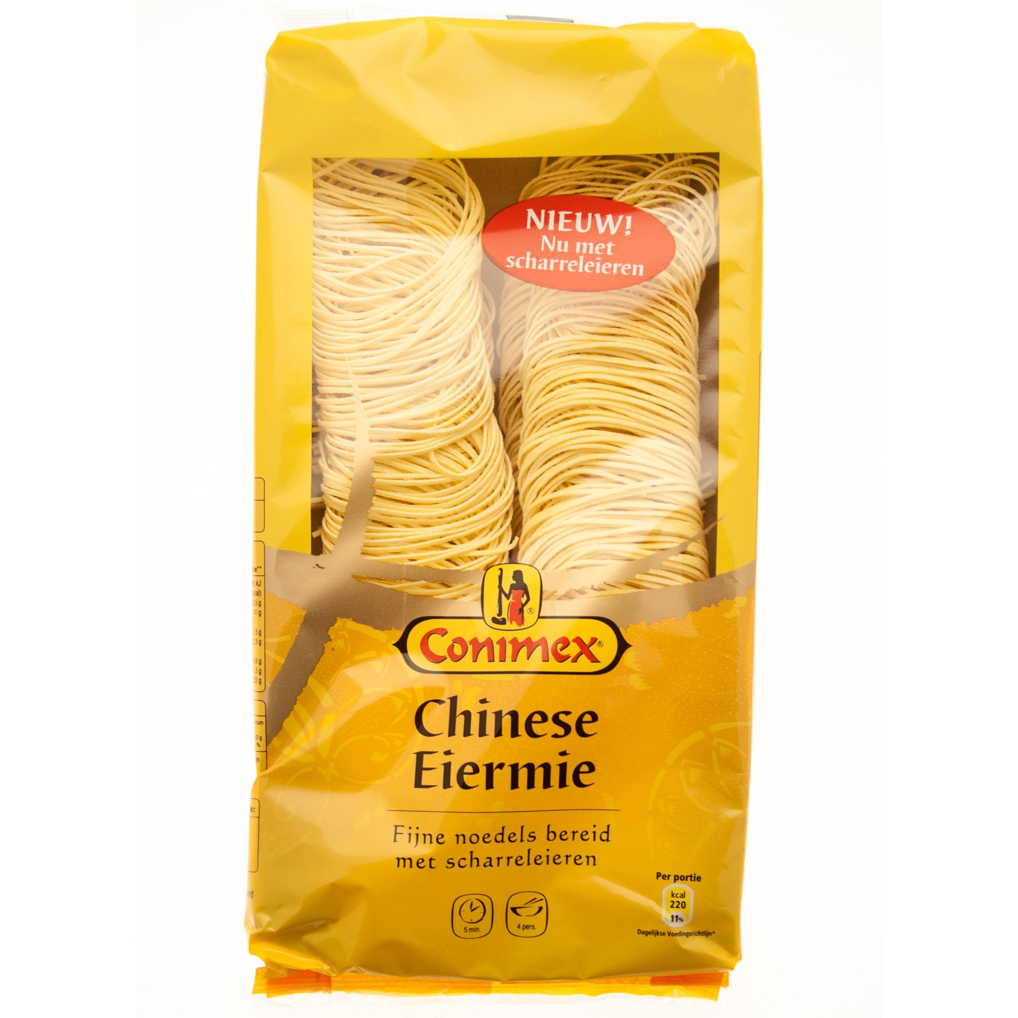 Conimex Chinese Egg Noodles - Authentic Asian Stir Fry Noodles for Wok Cooking (250g) | Perfect for Pad Thai, Chow Mein & Homemade Asian Dishes