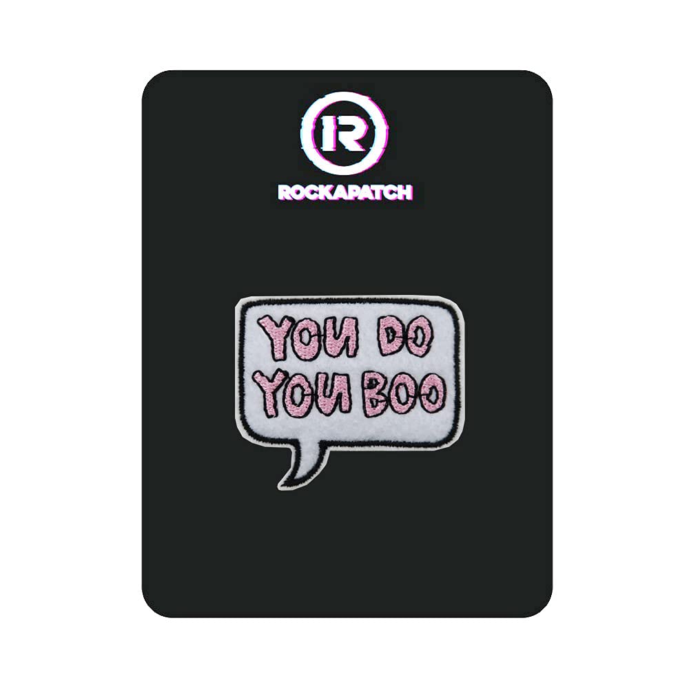 You Do You Boo Embroidered Iron On Patch - DIY Custom Clothing & Accessories - Perfect for Jackets, Bags, Hats & Denim