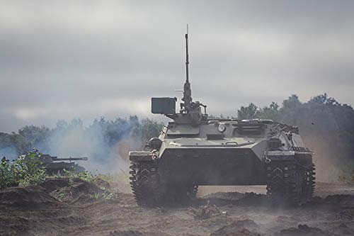 12x18 Inch Laminated Military Tank Battle Poster - Vibrant Colors & HD Imagery for Home, Office, or Man Cave Decor - Perfect for Framing & Wall Art Display