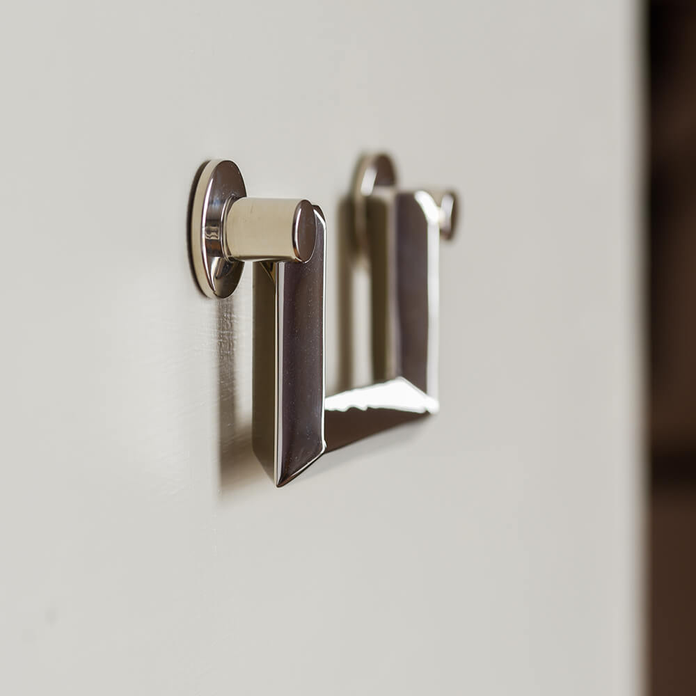 Polished Nickel Regal Cabinet Lifting Handle - Elegant Hardware for Kitchen & Bathroom Cabinets - Perfect for Modern Home Upgrade & DIY Projects