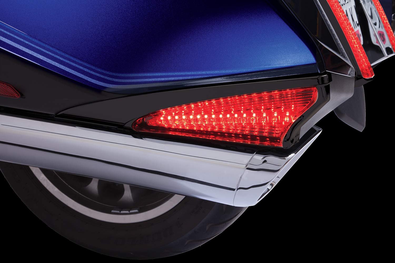 Goldstrike LED Saddlebag Lights for Honda Gold Wing - Black Motorcycle Accent Lighting for Night Riding Safety & Style