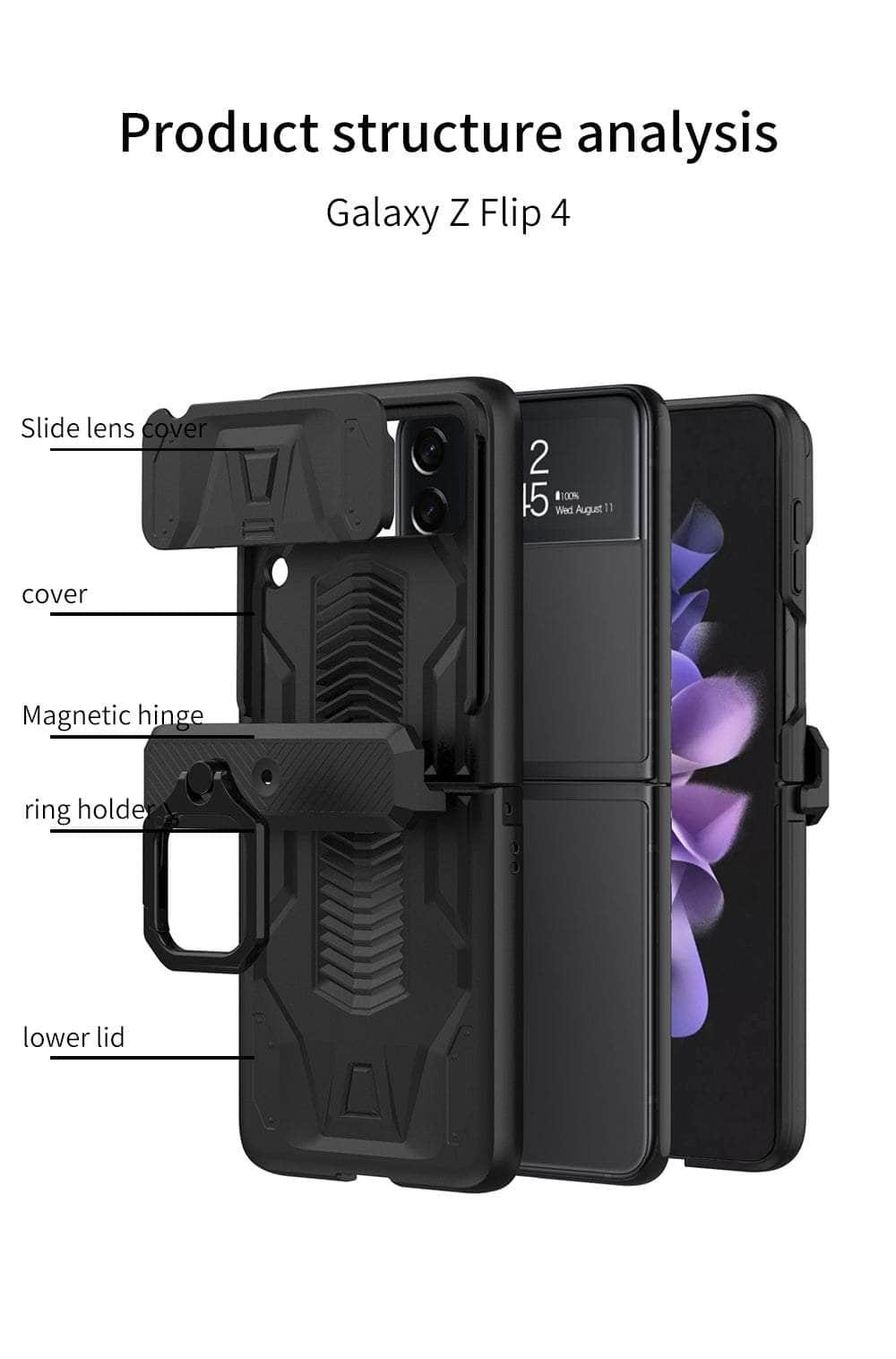 Samsung Galaxy Z Flip 3 Magnetic Hinge Protective Case - Slim Fit Shockproof Cover for Everyday Use & Travel