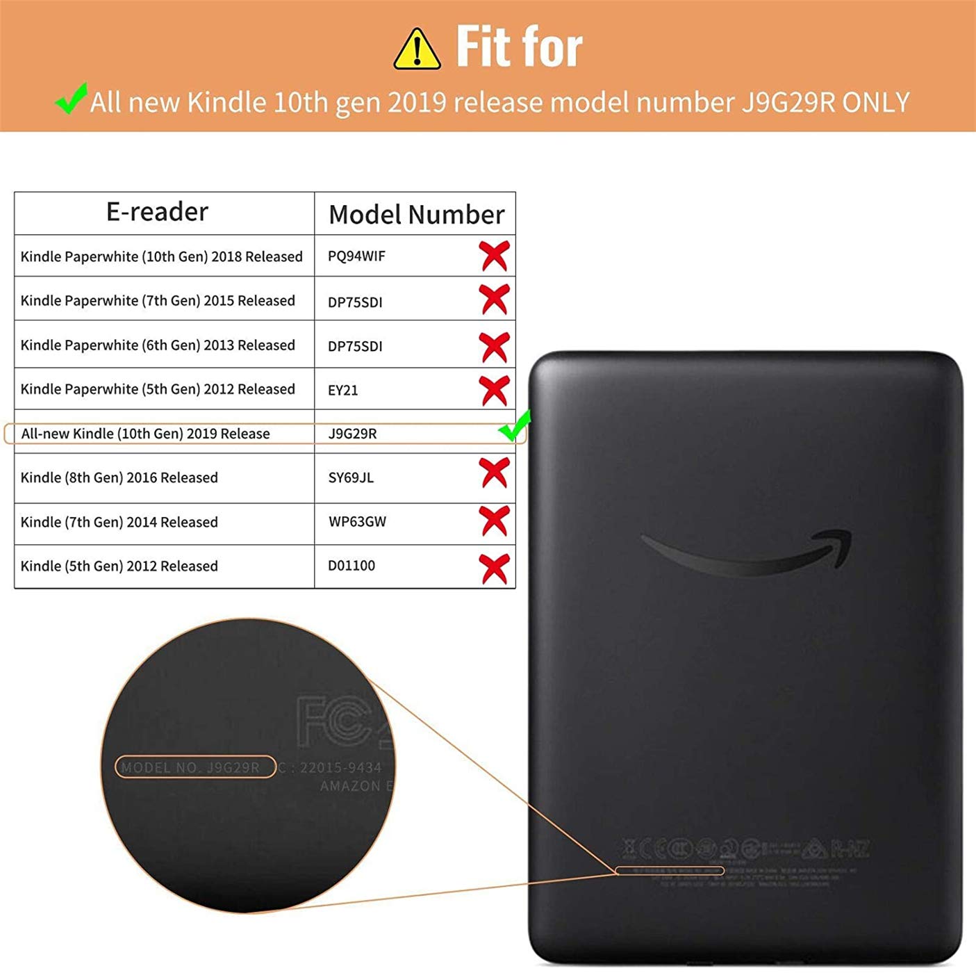 Premium Origami Stand Case for Kindle 10th Generation (2019) - Auto Wake/Sleep Cover | Perfect for Reading, Travel & Hands-Free Viewing