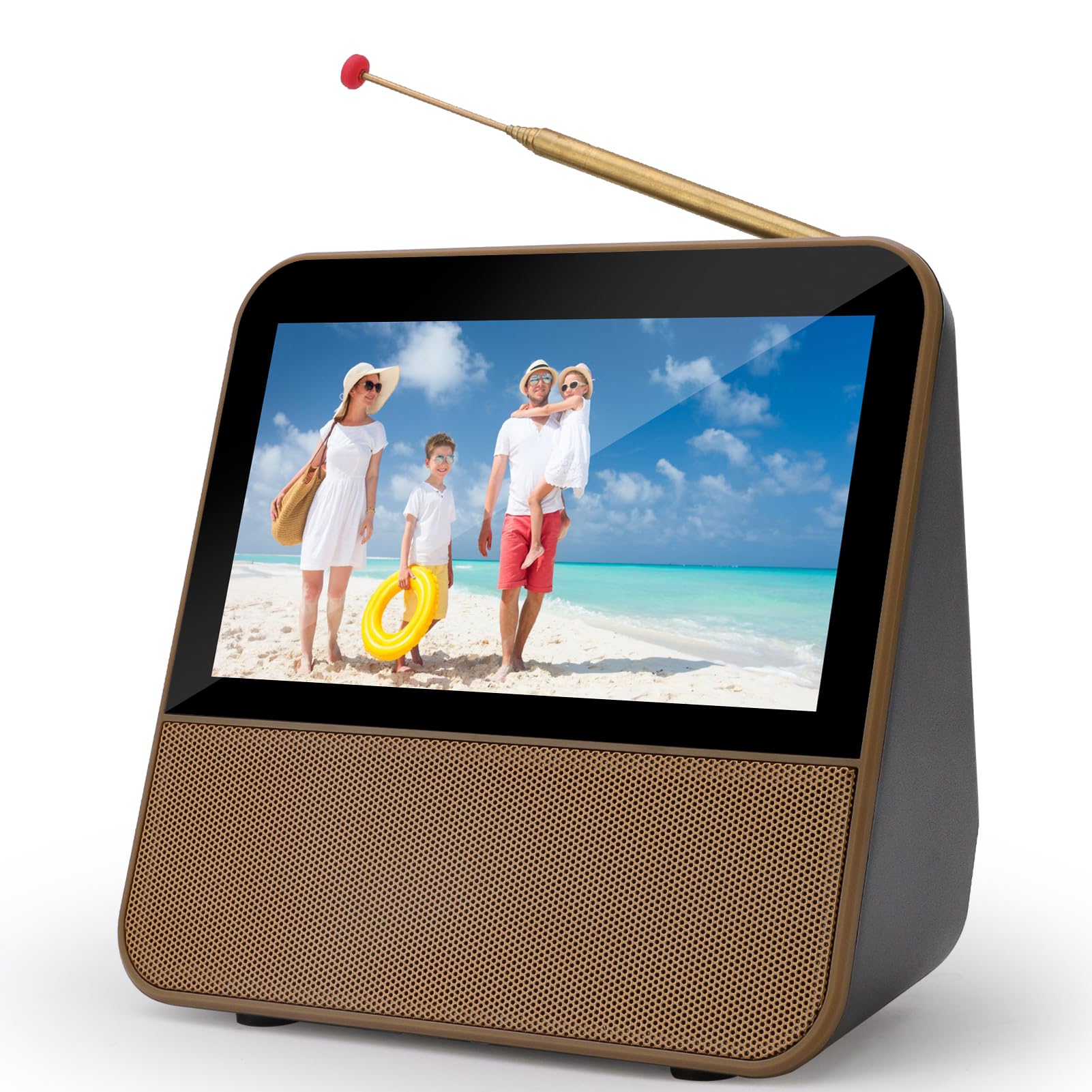 HassoKon DVB-T2 Portable Digital TV with 1080P HD Screen, Telescopic Antenna & Remote Control - Ideal for Caravan, Car, Camping, Kitchen, Bedroom & Travel Entertainment