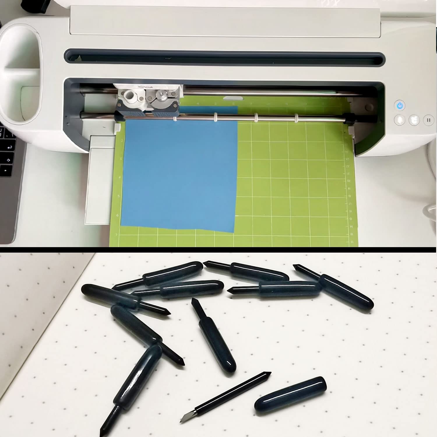 10PCS Replacement Deep Point Cutting Blades for Cricut Maker/Maker 3 & Explore Air/Air 2/Air 3 - Heavy Duty Craft Blades for Vinyl, Cardstock, Leather - Perfect for DIY Projects, Scrapbooking & Home Decor
