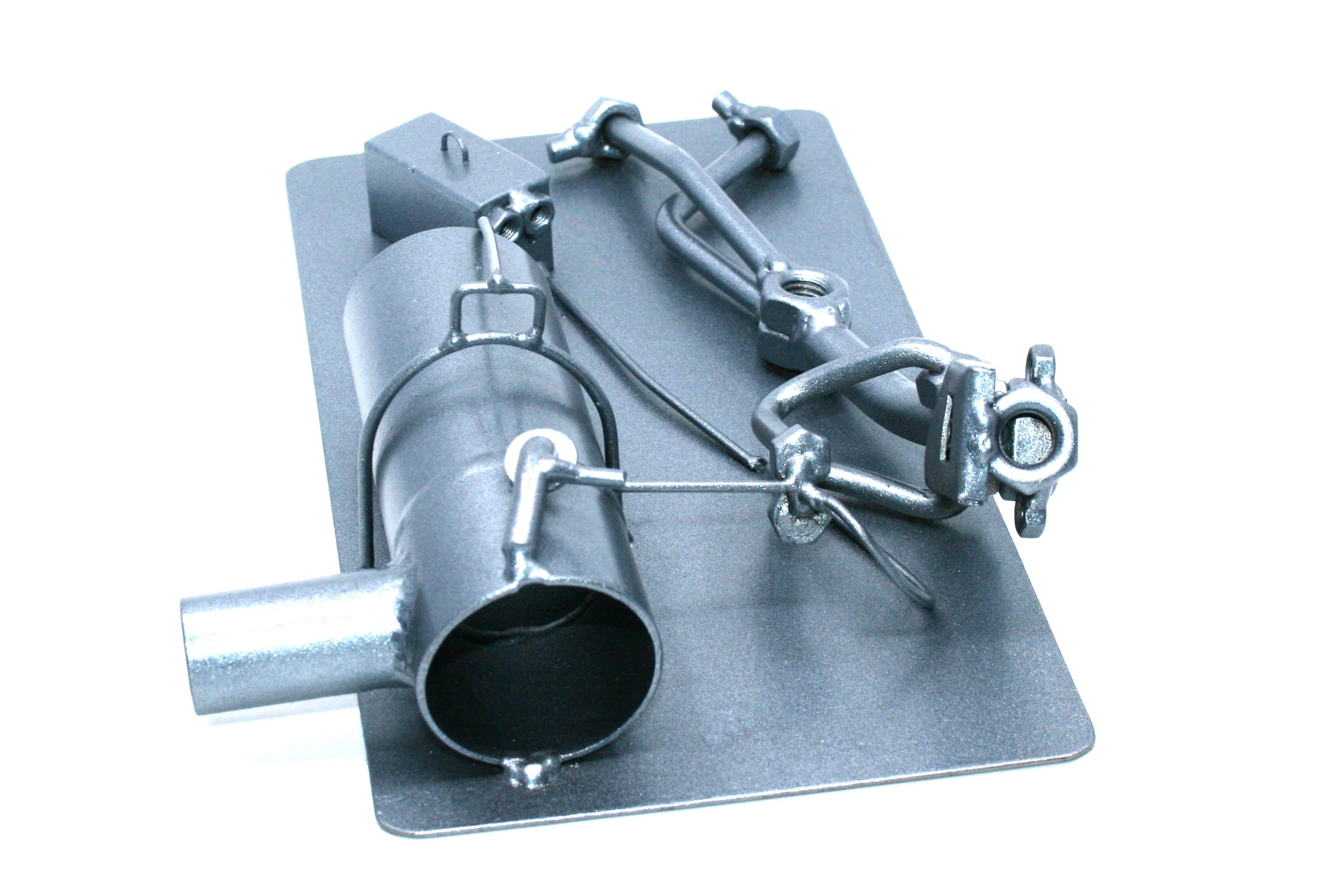 Bodo Hennig Welder Gift - Nuts and Bolts Metal Sculpture | Funny Heating & Cooling Art for HVAC Technicians | Unique AC Repair Gift Idea | Scrap Metal Art for Workshop, Office & Home Decor