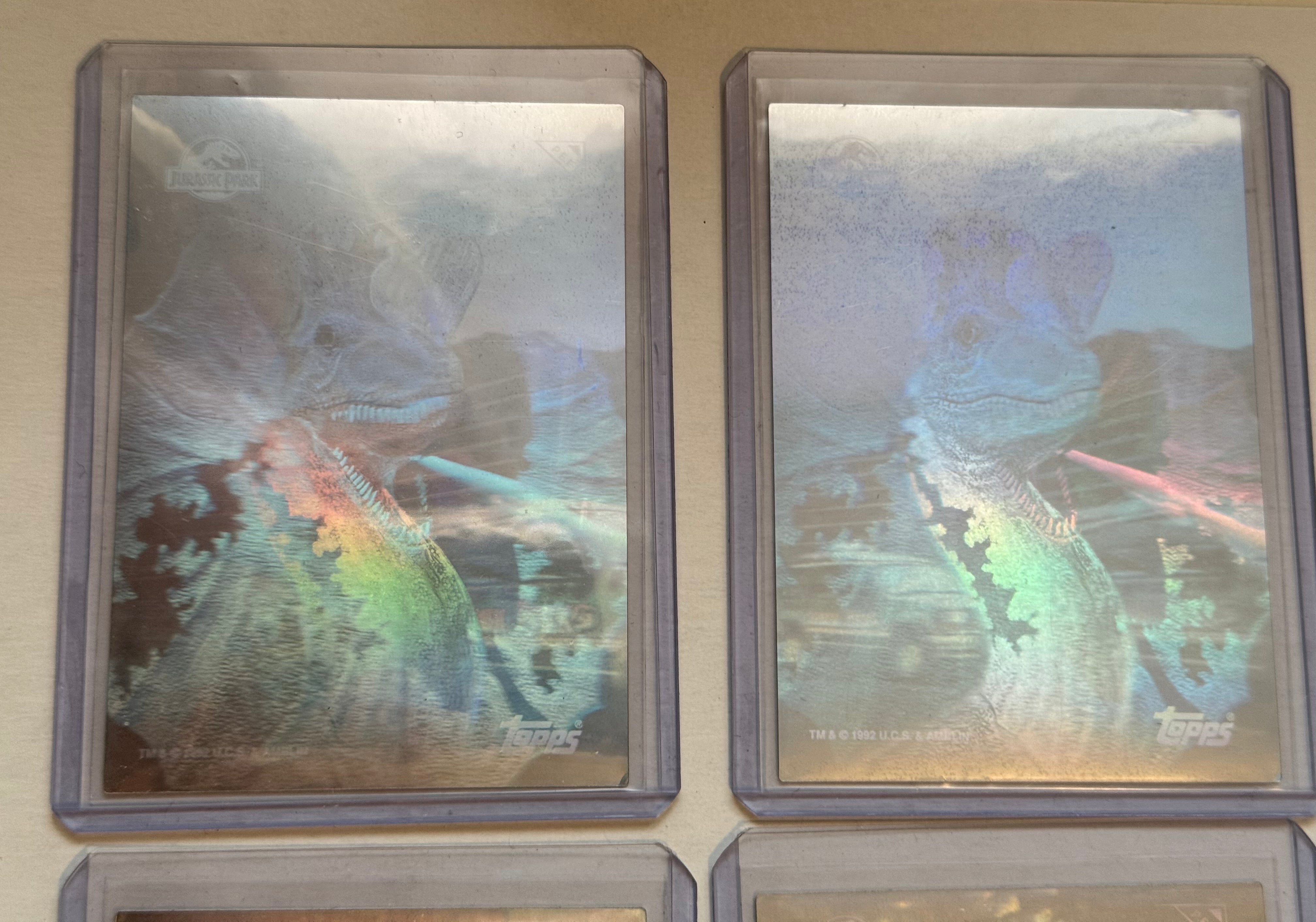 **1993 Jurassic Park Rare Hologram Trading Card Set - Collectible Movie Memorabilia for Fans & Card Enthusiasts**
