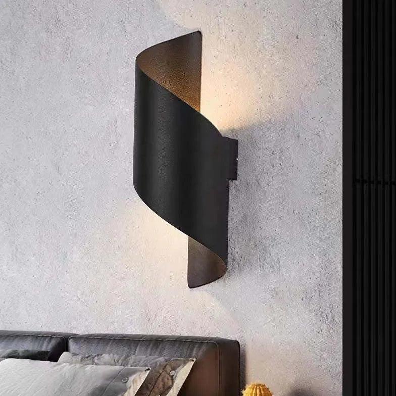 Spiral Aluminum Up and Down LED Wall Lights - Modern Indoor/Outdoor Lighting Fixtures for Staircase, Hallway, and Patio Decor