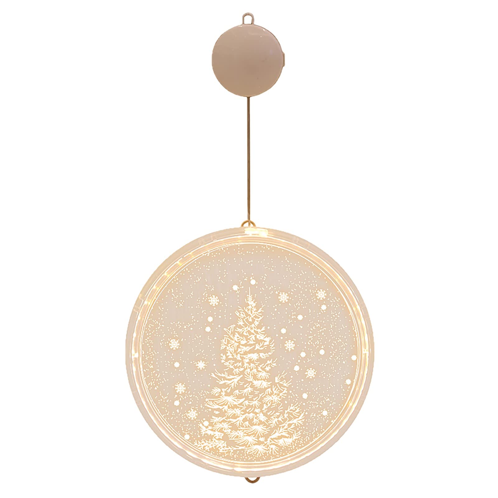 2023 Personalized 3D LED Christmas Tree Ornaments - Hanging Disc Lights for Holiday Decorations, Xmas Party & Home Room Decor
