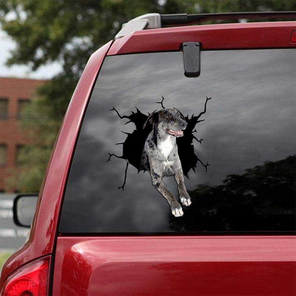 Realistic Catahoula Leopard Dog Car Decals - Pack of 2 Premium Vinyl Stickers (12