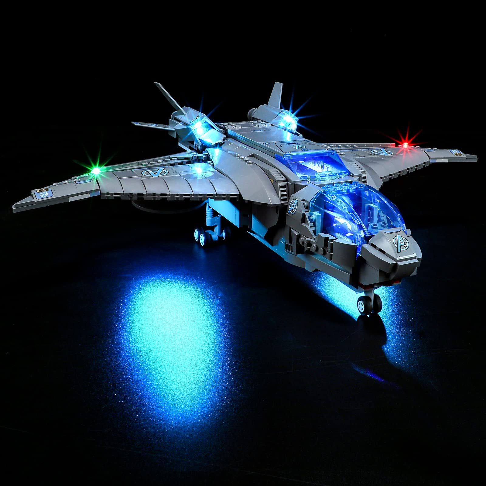 GEAMENT LED Light Kit for LEGO Avengers Quinjet 76248 - Compatible with Building Blocks (Model Not Included) - Perfect for Display & Nighttime Play