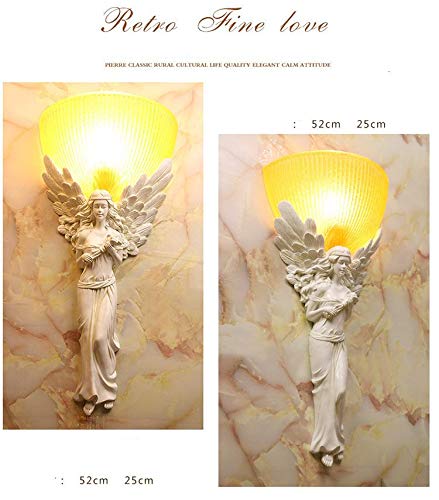 Modern LED Wall Lamps - Art Angel Creative Wall Light for Living Room, Bedroom & Bedside Lighting - Energy Efficient Home Decor Fixture - Perfect for Ambient Lighting and Wall Accents