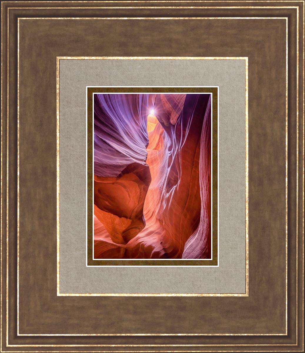 Antelope Canyon Sunburst Wall Art - Stunning Desert Landscape Photography Print for Home & Office Decor | Perfect for Living Room, Bedroom, or Gift