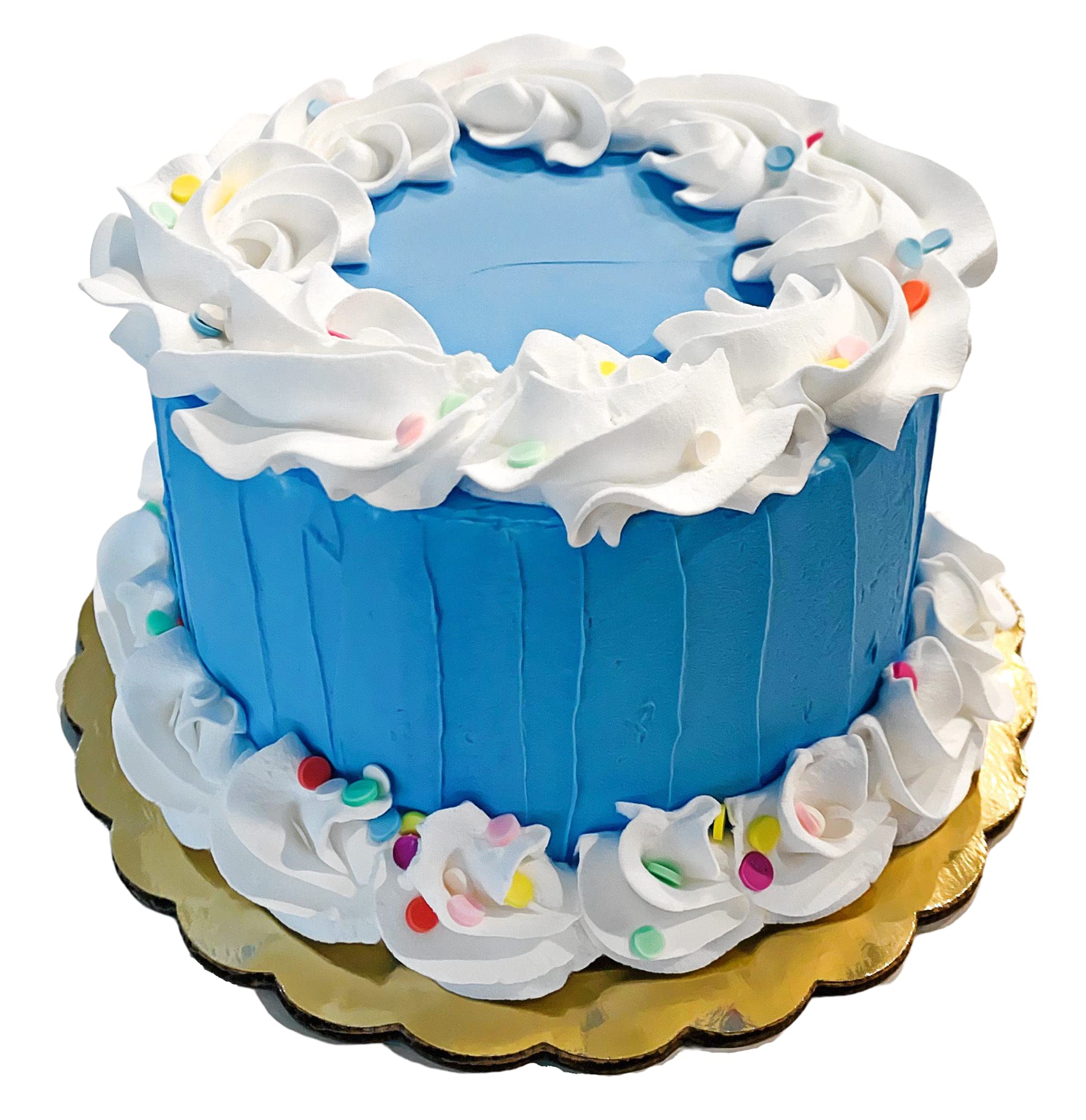 Realistic Fake Cake for Home Decoration - Artificial Blue Birthday Cake Display - Fake Cupcakes & Cake Decor for Party, Bakery, and Retail Store Displays