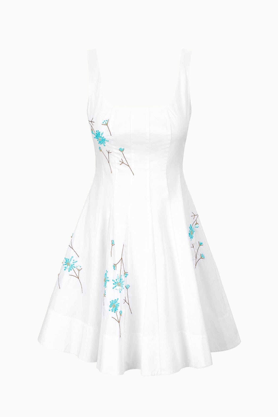 Mini Wells Dress | Dandelion White Floral Summer Dress for Women - Perfect for Beach Vacations, Garden Parties & Date Nights