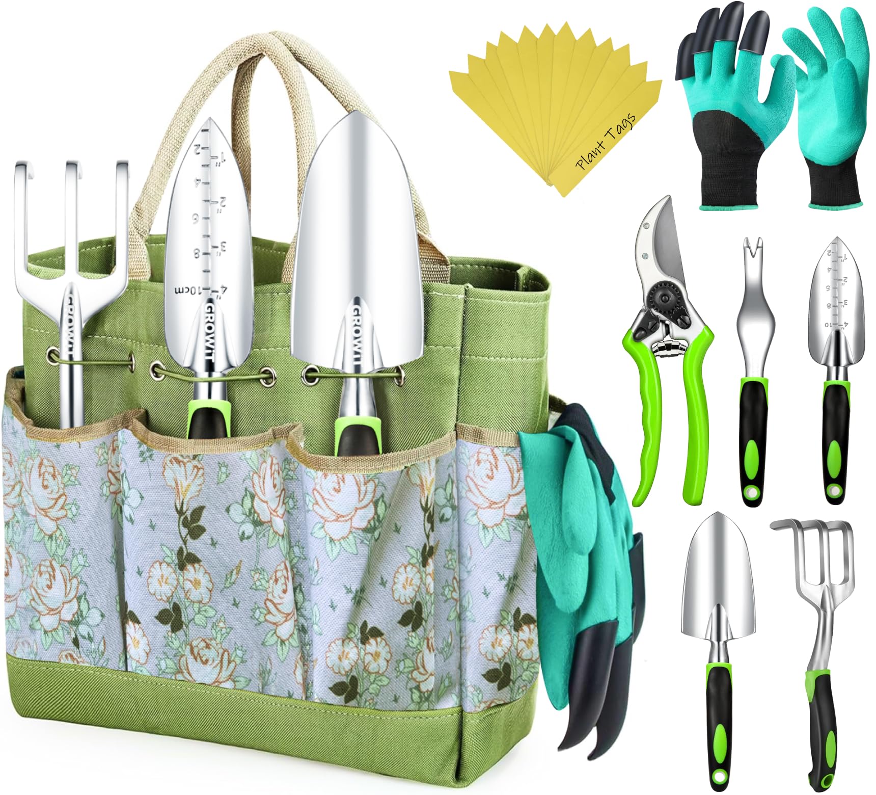 Premium 22-Piece Heavy Duty Garden Tools Set - Rust Proof, Non-Slip, Ergonomic Hand Tools for Women - Durable Gardening Supplies for Planting, Weeding & Landscaping - Perfect Gardening Gifts for Mom & Outdoor Enthusiasts