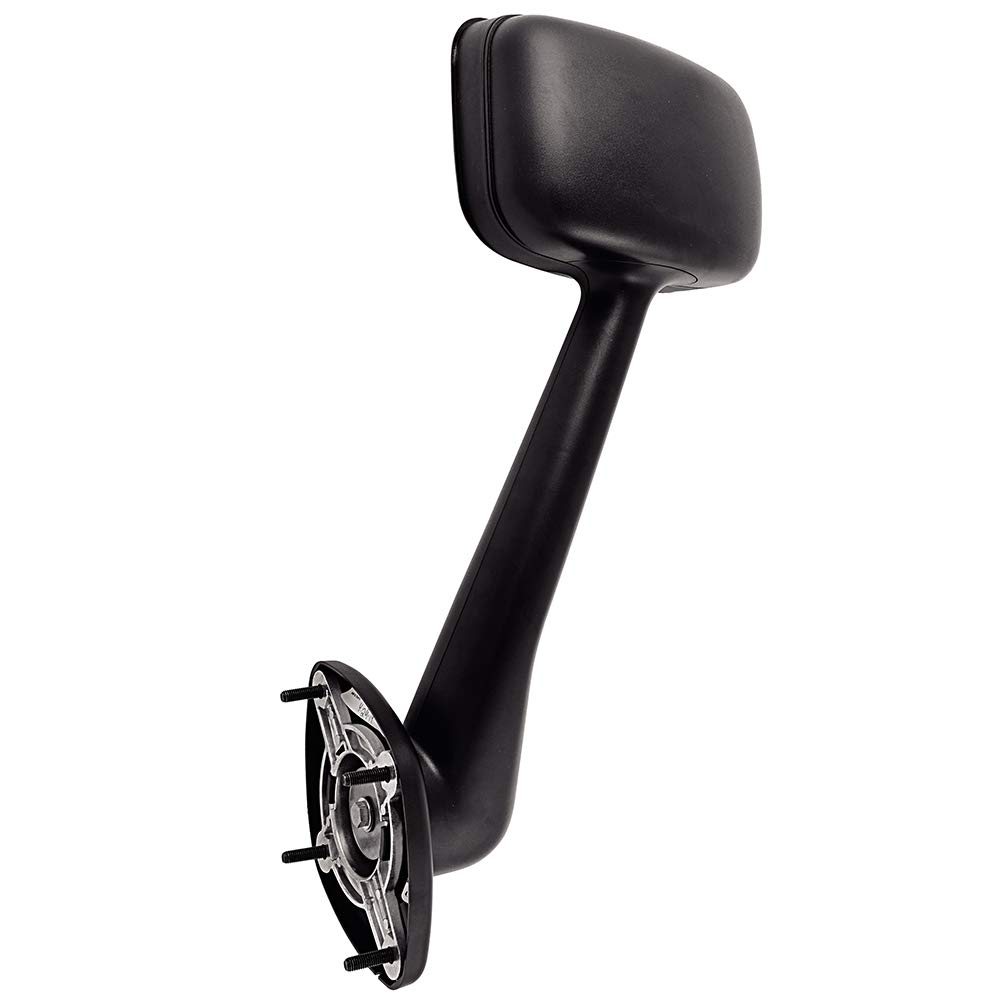 2008-2016 Freightliner Cascadia Left Side Driver Truck Tow Mirror - Wide Angle Manual Adjustable Folding Mirror with Black Housing Support Arm | Perfect for Towing, Hauling & Improved Visibility