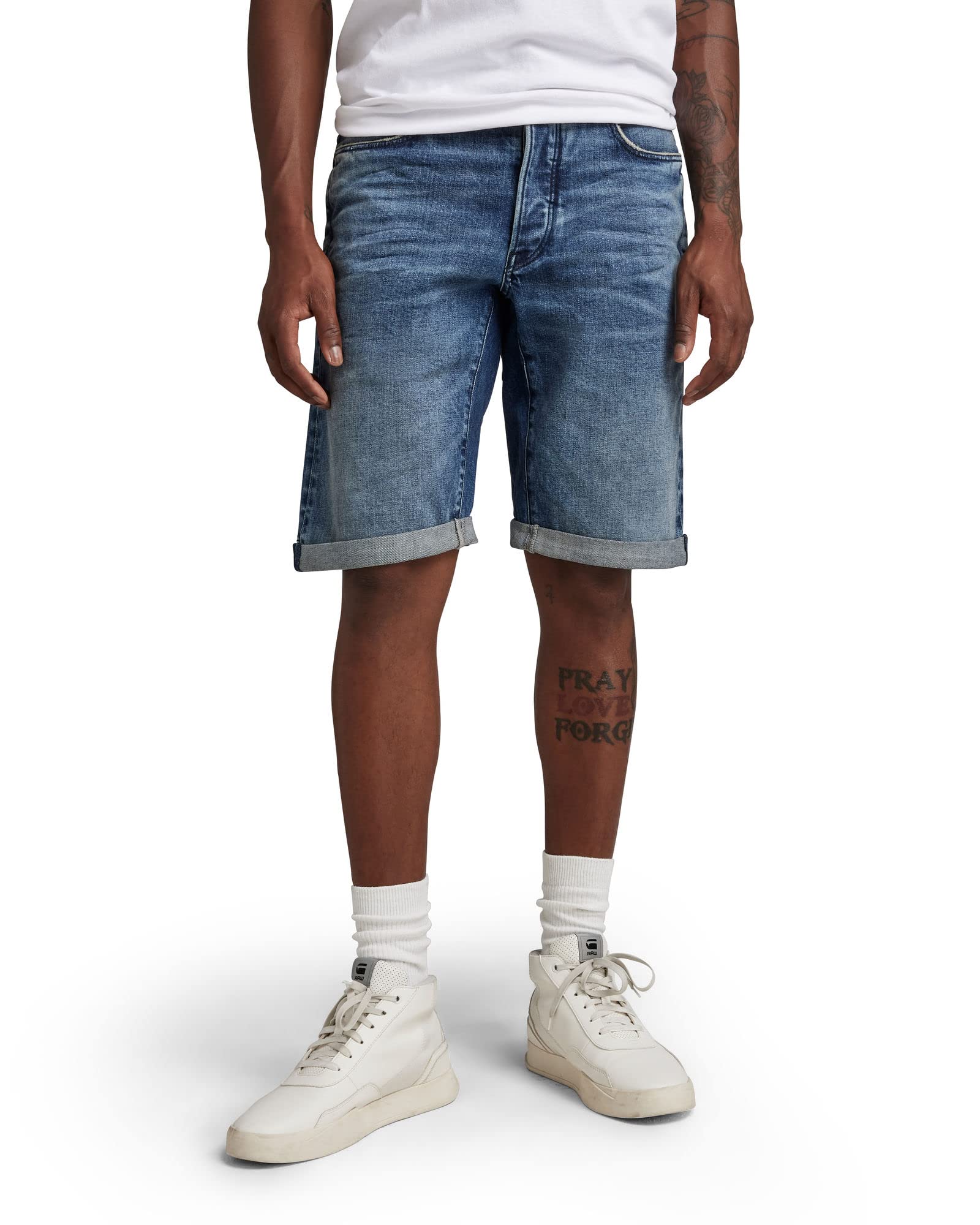 G-Star Raw Men's D-STAQ 3D Straight Fit Denim Shorts | Comfortable & Stylish Casual Shorts for Summer | Perfect for Outdoor Activities, Travel & Streetwear Fashion