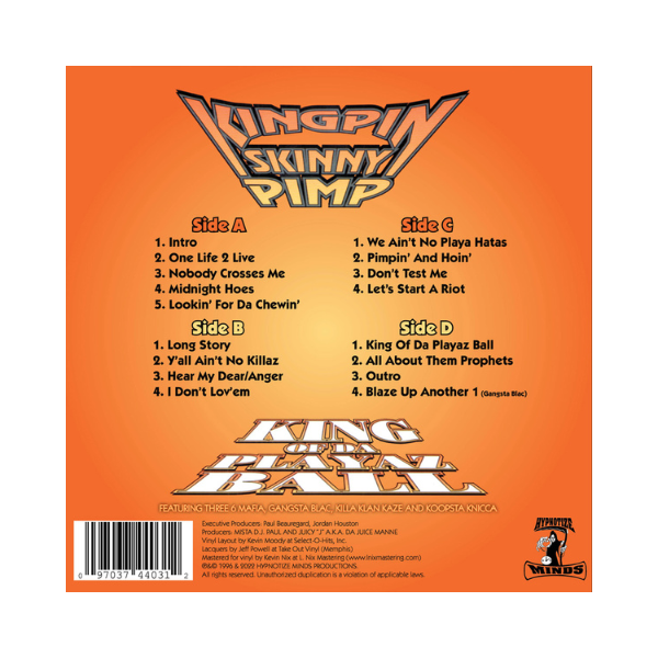 King of Da Playaz Ball (Colored 2xLP Vinyl Record) - Limited Edition Hip Hop Album for Collectors & Music Lovers - Perfect for DJ Sets, Home Listening & Gift Giving