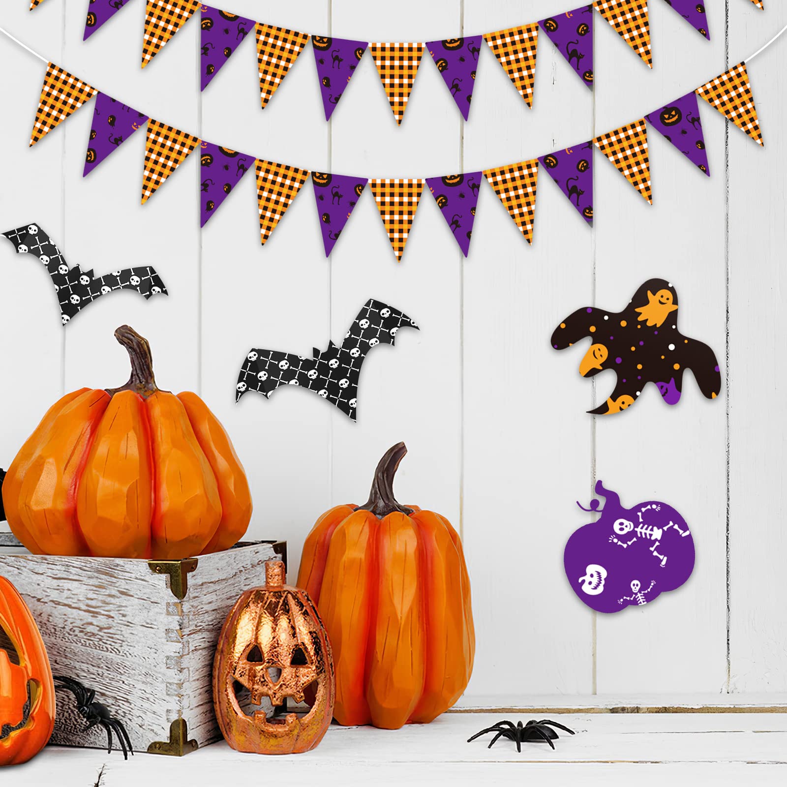 MIAHART 48-Sheet Halloween Pattern Paper Set - A4 Size Decorative Craft Paper for Card Making, Scrapbooking, Origami & DIY Projects - 12 Festive Designs for Halloween Party Decorations, Gift Wrapping & School Crafts