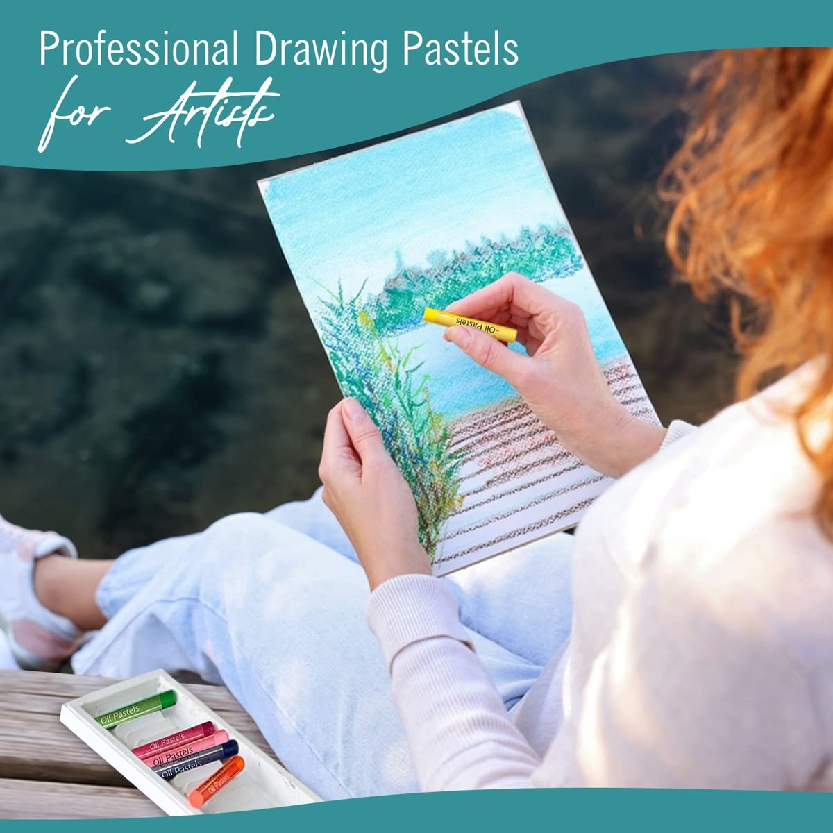 EXTRIC 25 Colors Soft Oil Pastels Set - Non-Toxic Oil Crayons for Kids & Professional Artists | Perfect for Drawing, Sketching & School Art Projects