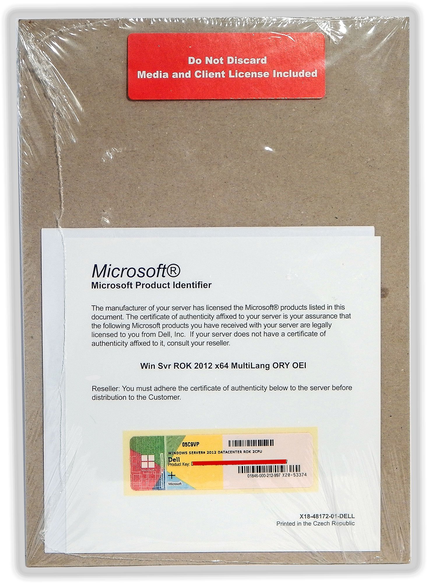 Dell Microsoft Windows Server 2012 Datacenter ROK 2CPU ML 5C9VP - Genuine Product Key & Installation Media for Business Server Solutions