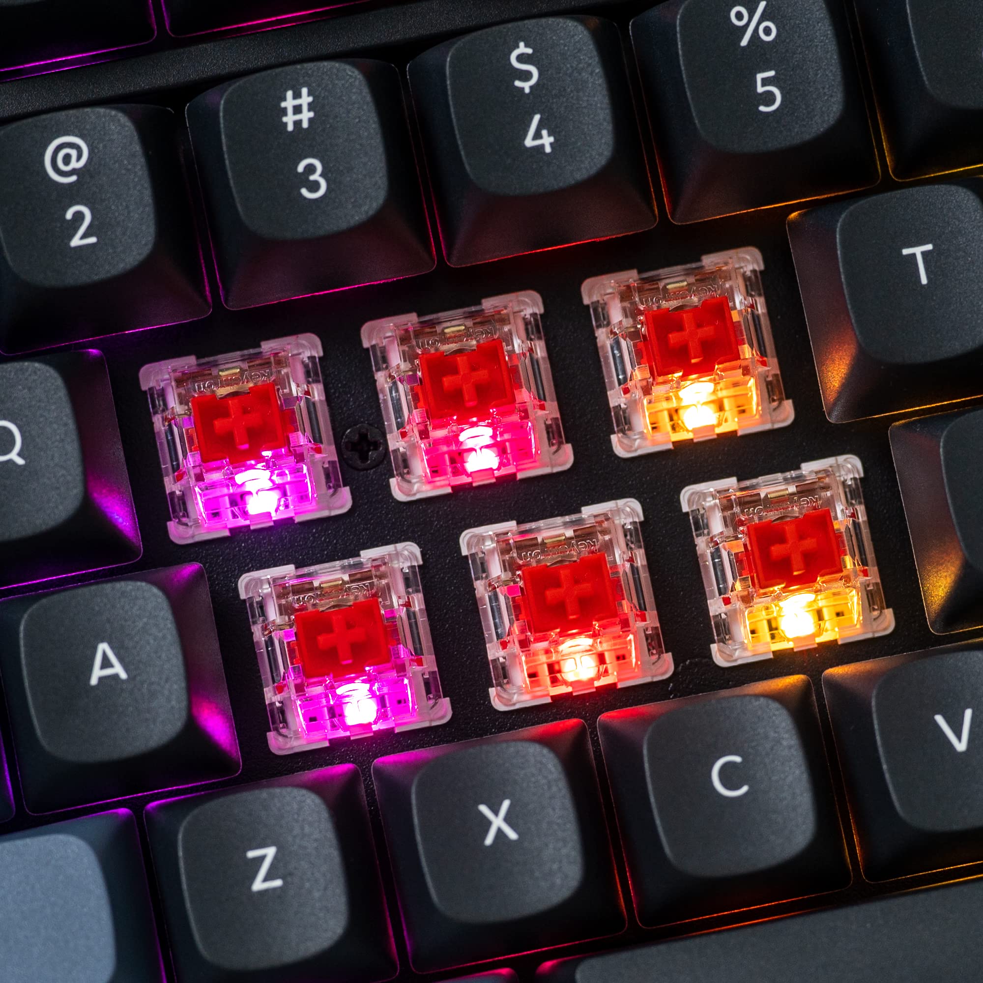 Keychron V5 Wired Custom Mechanical Keyboard with Knob - 96% Compact Layout, QMK/VIA Programmable, Hot-Swappable K Pro Red Switches, Mac/Windows/Linux Compatible (Black) - Perfect for Gaming, Coding & Office Work