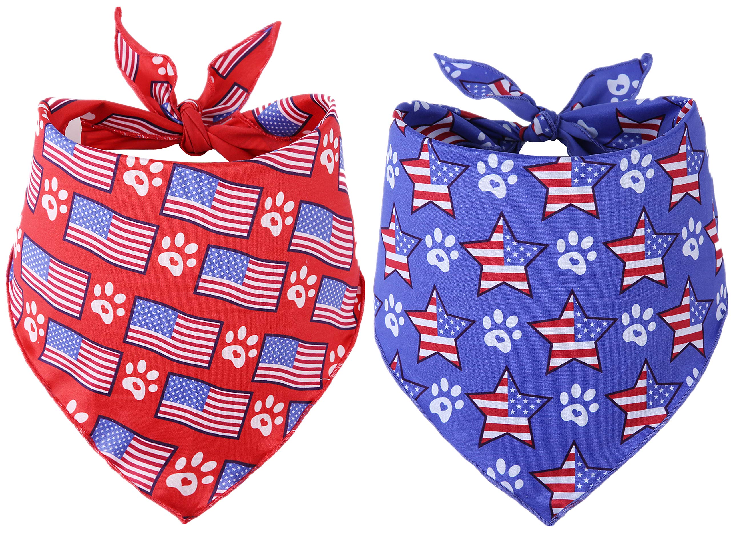 BoomBone 2 Pack Easter Dog Bandanas - Triangle Bib Pet Scarves for Medium to Large Dogs - Perfect for Easter Celebrations, Pet Parties & Holiday Photos