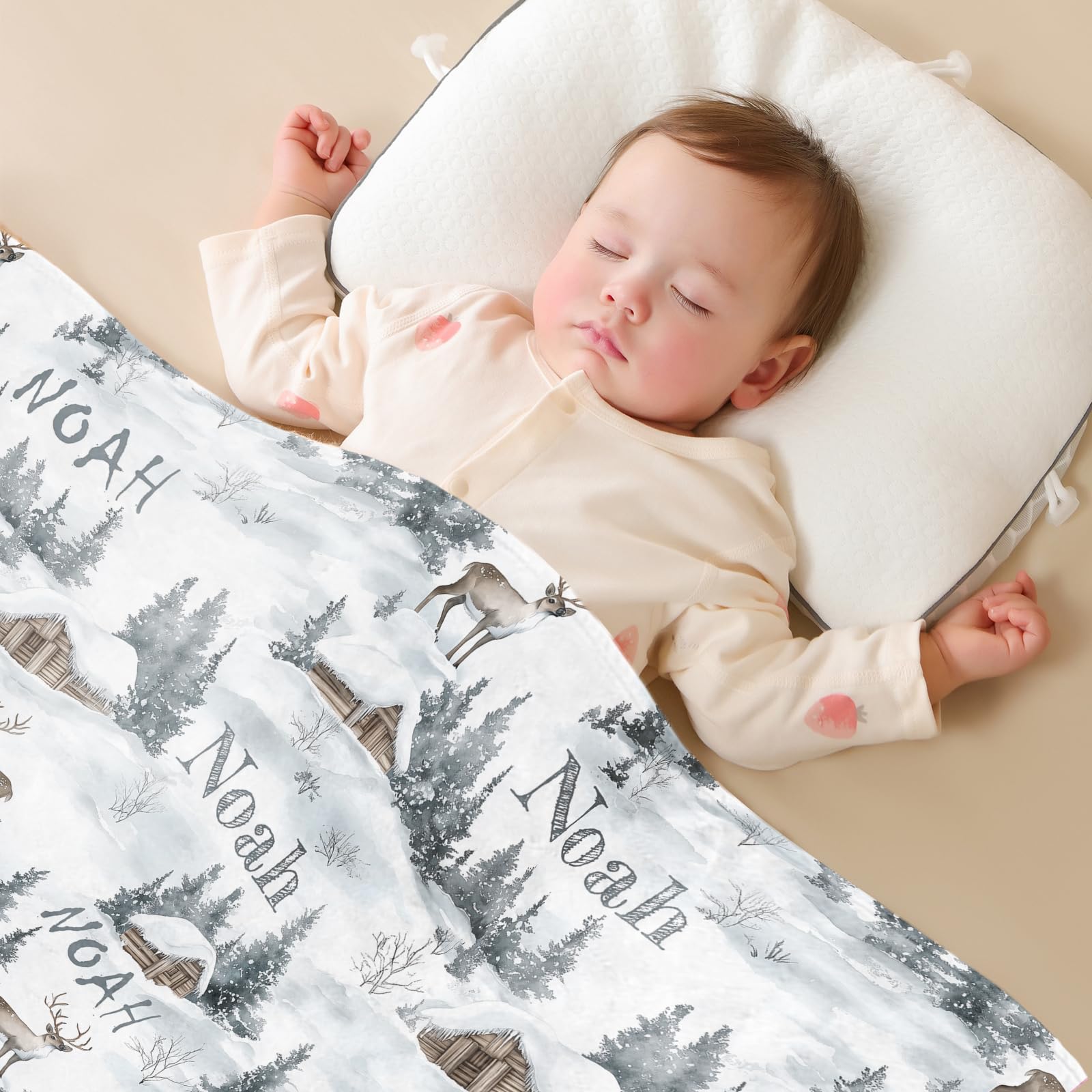 Personalized Baby Blanket - Custom Name Flannel Blanket for Newborns, Kids, Youth & Adults | Soft Christmas Gift for Boys & Girls | Perfect for Baby Showers, Birthdays & Holiday Gifts | Nursery, Travel & Cozy Home Use