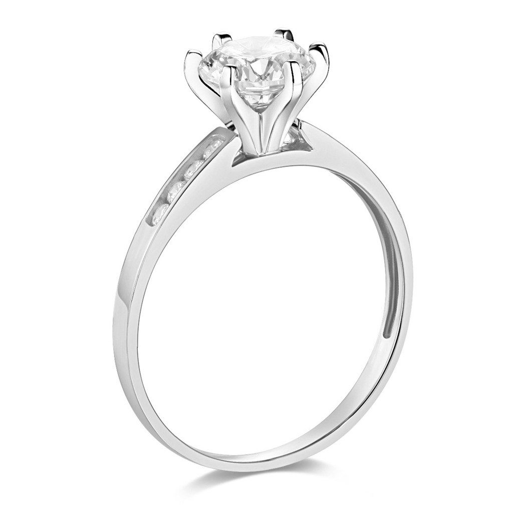14K Yellow or White Gold Wedding Engagement Ring for Women - Elegant Solitaire Diamond Ring for Proposals, Anniversaries & Bridal Jewelry