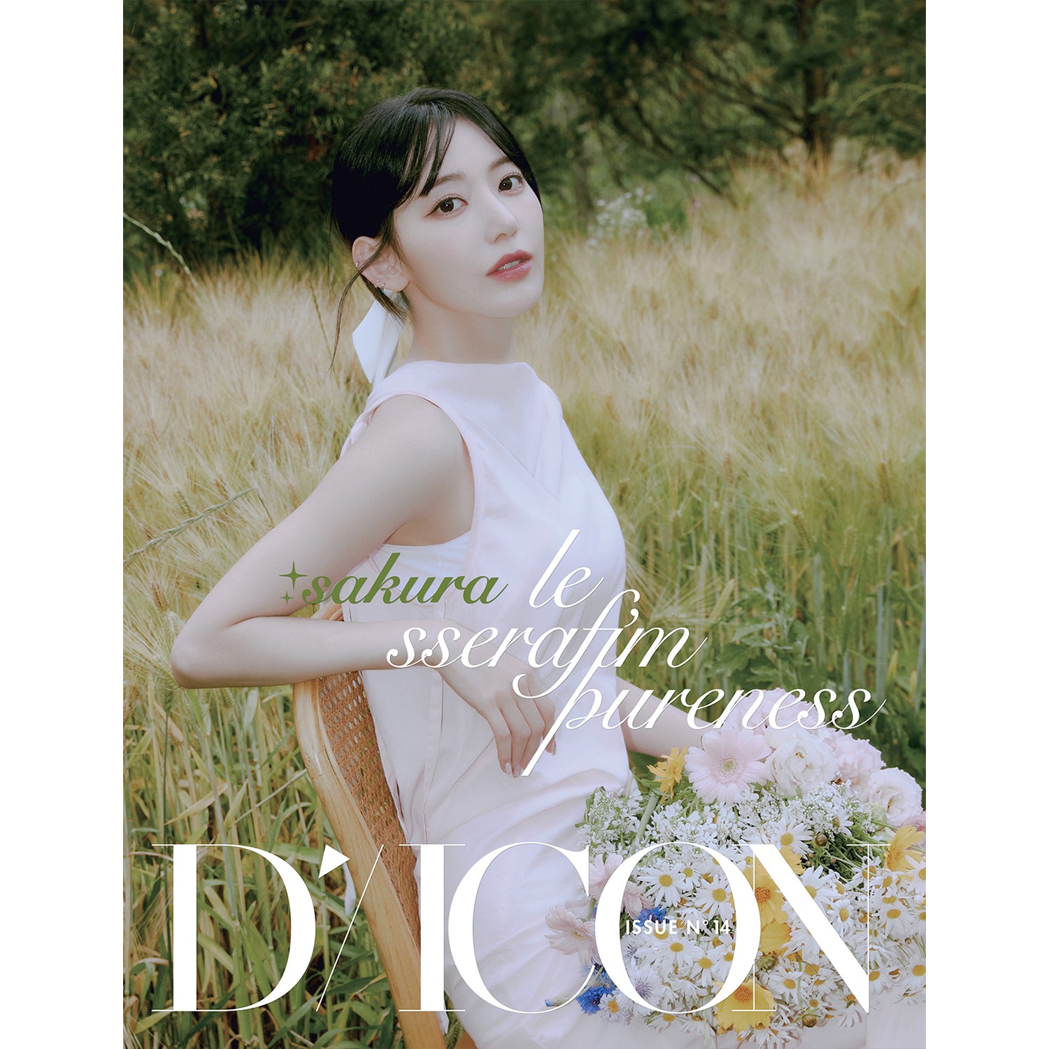 LE SSERAFIM DICON 'ISSUE N°14 : LE SSERAFIM PURENESS' (A TYPE) - Kpop Photobook, Official Merchandise for Fans, Perfect for Collection and Display