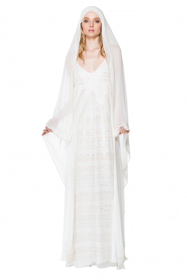 Mara Hoffman Selene Wedding Gown - Elegant Lace Bridal Gown for Beach, Garden & Destination Weddings