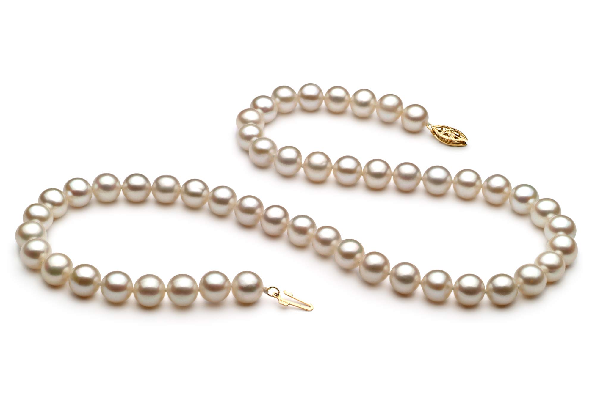 6.5-7.5mm AA Quality White Freshwater Cultured Pearl Necklace for Women - Elegant Jewelry Gift for Wedding, Anniversary & Special Occasions