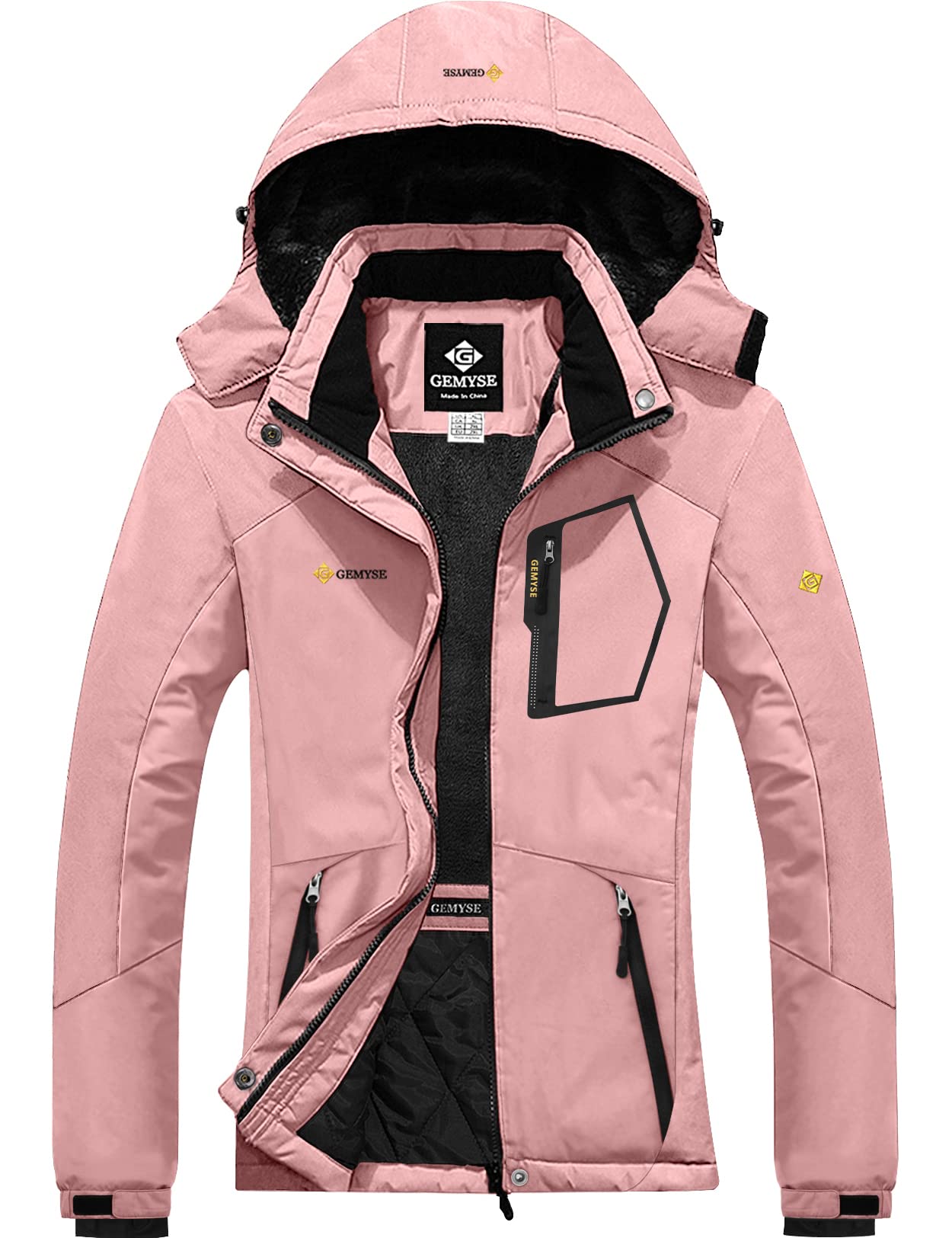 GEMYSE Women's Waterproof Ski Jacket - Windproof Winter Snow Coat with Thermal Insulation for Skiing, Snowboarding & Outdoor Adventures
