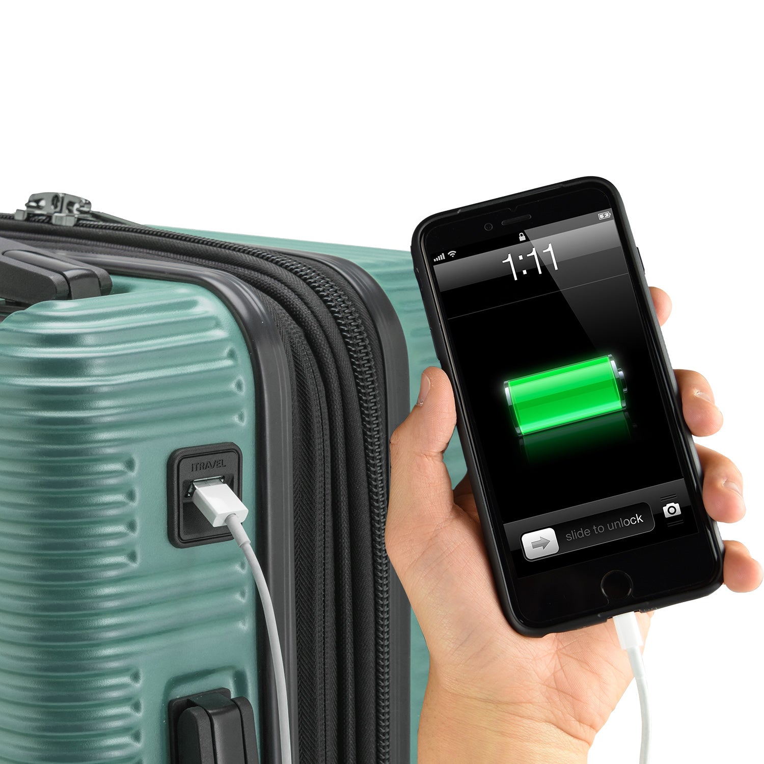 Ember 3-Piece Lightweight Luggage Set with Spinner Wheels - Perfect for International Travel & Business Trips